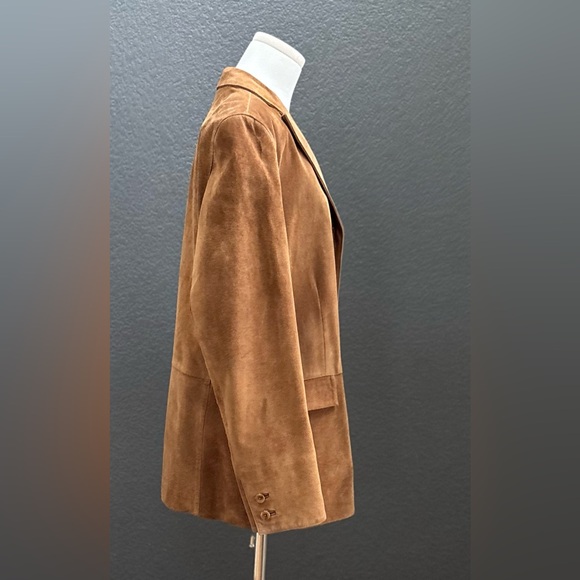 GAP - Leather Suede Jacket/Blazer, vintage 90s - Picture 6 of 17